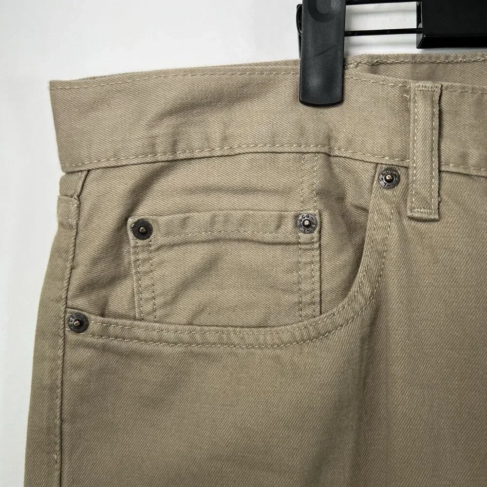 Levi's 559 Relaxed Fit Straight Leg Jeans Mens Size 42x34 Beige Tan White Tab